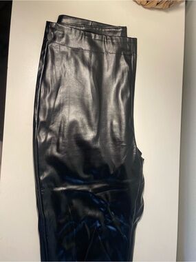 Black Faux Leather Pants